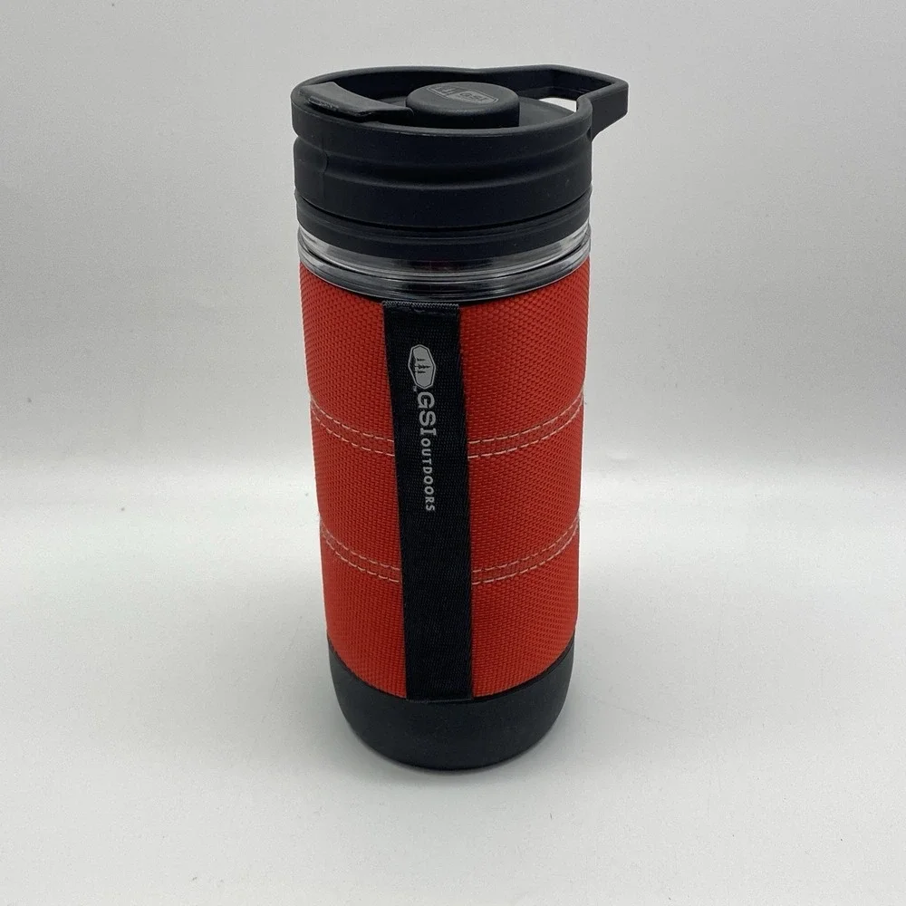 GSI Outdoors Commuter‎ Javapress Red Coffee or Tea Travel Tumbler French Press